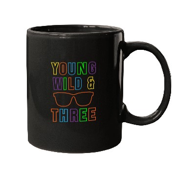 Discover Young Wild & Three Kids 3rd Birthday Boy Mugs
