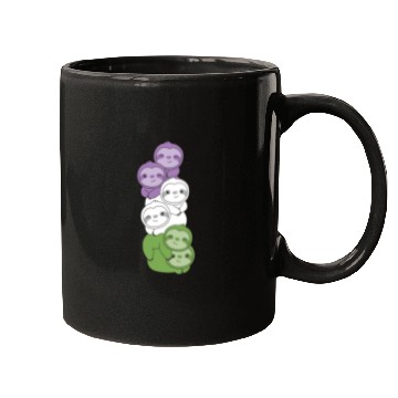Discover Genderqueer Flag Pride Lgbtq Cute Sloth Mugs
