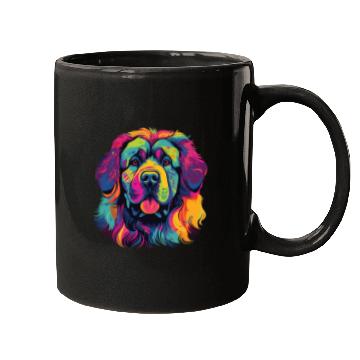 Discover Watercolor Colorful Tibetan Mastiff Mugs