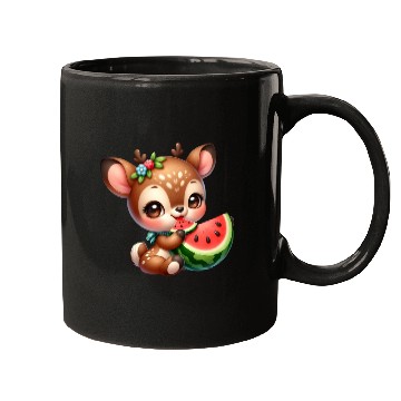 Discover Deer Eating Watermelon Mugs
