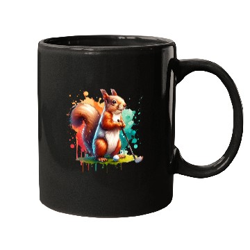Discover Golf Player Squirrel Animal Lover Design Mugs