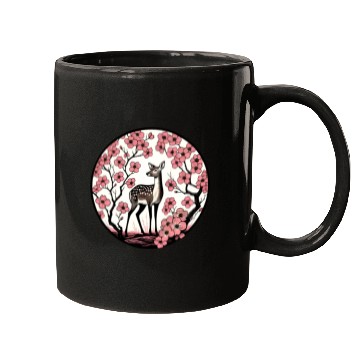 Discover Spring Fawn Deer Dogwood Mugs