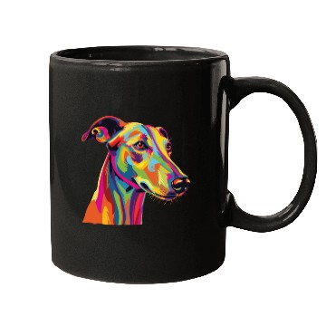 Discover Watercolor Colorful Greyhound Mugs