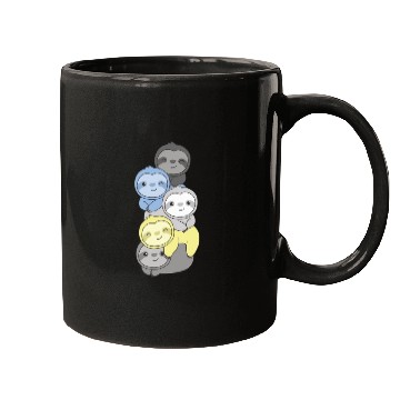 Discover Periboy Flag Pride Lgbtq Cute Sloth Pile Mugs