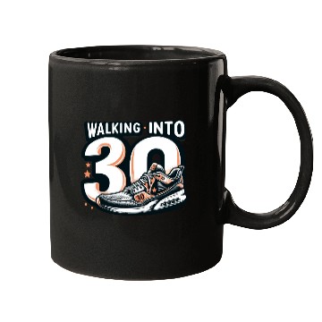 Discover Walking into 30 With Dreams Retro Sneaker Birthday Mugs