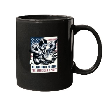Discover Welding Unity Forging The American Spirit USA Flag Mugs