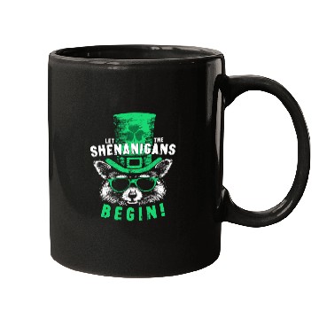 Discover Let The Shenanigans Begin! Saint Patrick Raccoon Mugs