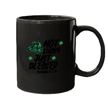 Discover Blessed Beyond Luck: Romans 4:7-8 St. Patrick Mugs
