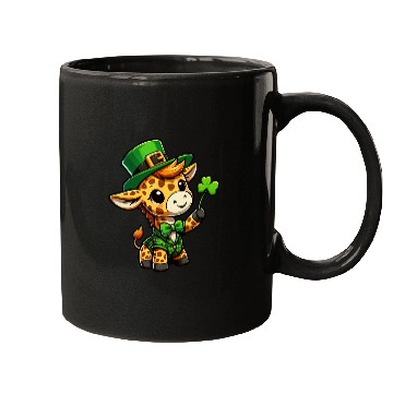 Discover St. Patrick's Day Giraffe Cartoon Mugs