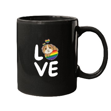 Discover Rainbow Flag Pride Lgbtq Cute Guinea Pig Love Mugs