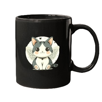 Discover Kawaii Cat-Butterfly Mugs