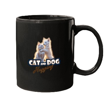 Discover Cat And Dog Hugging Mugs