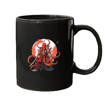 Discover Samurai Katana Sword anime Octopus manga Warrior Mugs