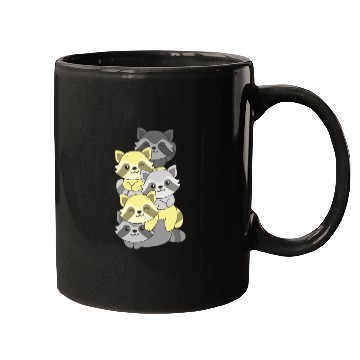 Discover Perigender Flag Pride Lgbtq Cute Raccoon Stack Mugs
