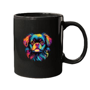 Discover Watercolor Colorful Tibetan Spaniel Mugs