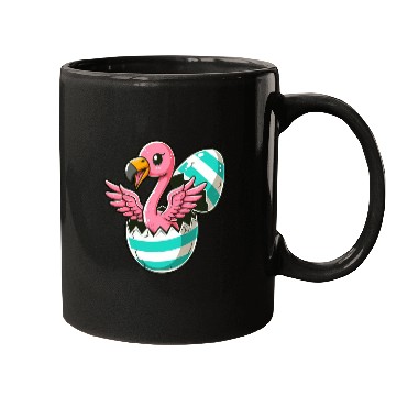 Discover Flamingo Hatching from Easter Egg Easter Surprise Mugs