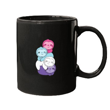Discover Multisexual Flag Pride Lgbtq Cute Sloths Mugs