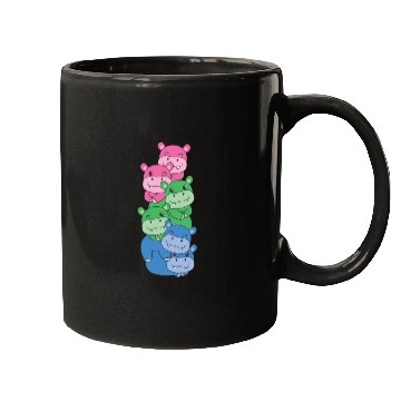 Discover Polysexual Flag Pride Lgbtq Cute Hippo Mugs