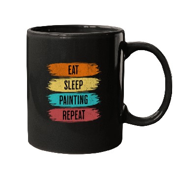 Discover Eat Sleep Painting Repeat Mugs