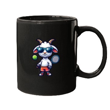 Discover Goat Tennis Player Court Match Design Mugs