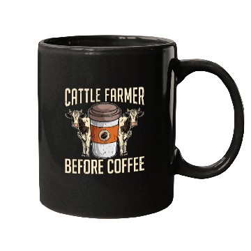 Discover Cattle Farmer Before Coffee Farmer Coffee Lover Mugs