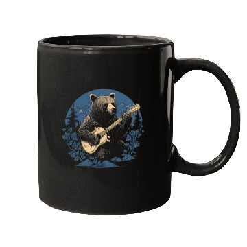 Discover Grizzly Bear Playing Guitar Mugs