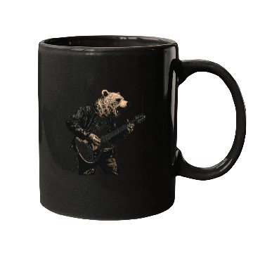 Discover Grizzly Bear Playing Guitar Mugs