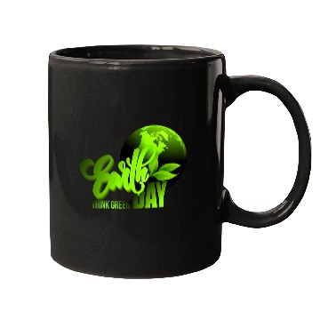 Discover Earth day black bg Mugs