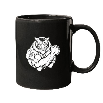 Discover Tiger Biceps Tattoo I Love Mom Mugs