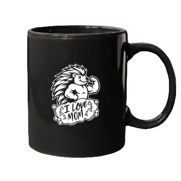Discover Porcupine I Love Mom Mugs
