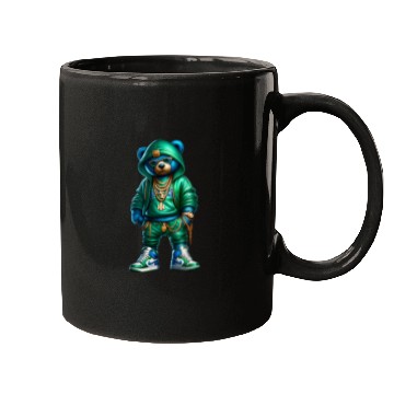 Discover Hustle Anarchy green royal bear Mugs