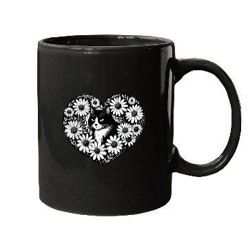 Discover Tuxedo Cat Daisy Mugs