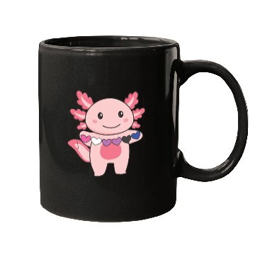 Discover Genderqueer Flag Pride Lgbtq Hearts Axolotl Mugs