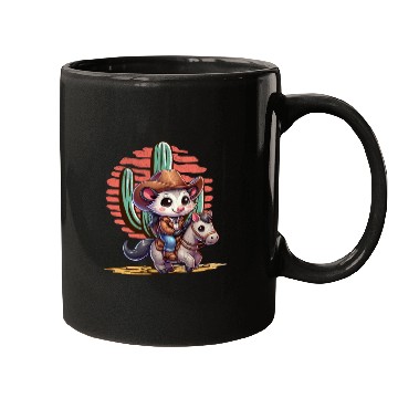 Discover Opossum Cowboy Mugs