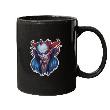 Discover dark shadows: Horned Vampire Mugs