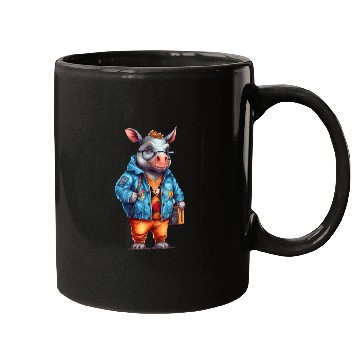 Discover Cute Rhinoceros Cartoon Mugs