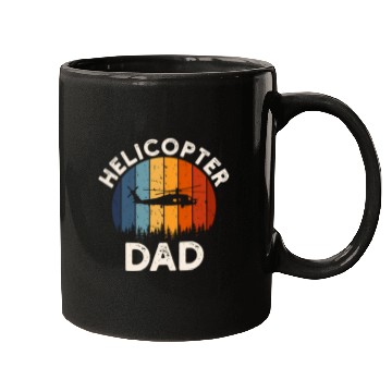 Discover Helicopter Dad Sunset Father Love Mugs