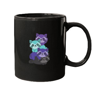 Discover Alexigender Flag Pride Lgbtq Cute Raccoon Mugs