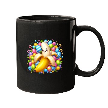 Discover Banana Among Colorful Easter Eggs Mugs