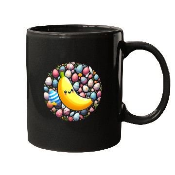 Discover Banana Among Colorful Easter Eggs Mugs