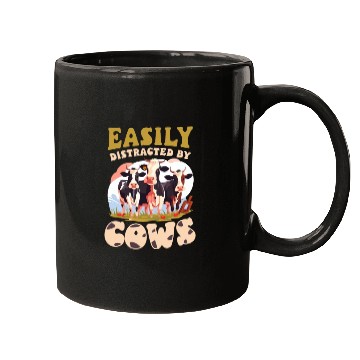 Discover Cow Farmer Distracted By Cows Mugs