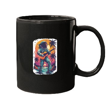 Discover Astronaut Guitar Player Space Music Lover Mugs