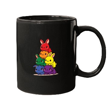 Discover Bunnies Rainbow Flag Pride Month Cute Bunnies Mugs