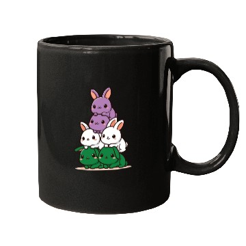 Discover Bunnies Genderqueer Flag Pride Month Cute Bunny Mugs