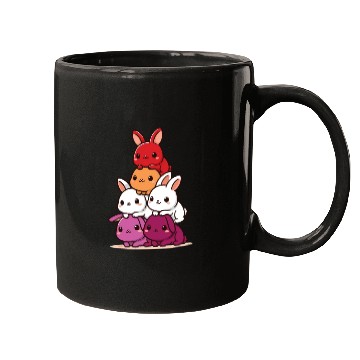 Discover Bunnies Lesbian Flag Pride Month Cute Bunnies Mugs