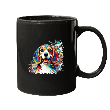 Discover Сheerful abstract beagle Mugs