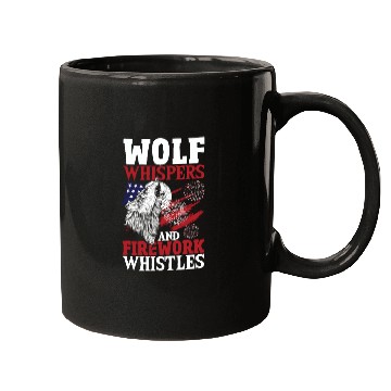 Discover Howling Wolf White Stars Red Stripes American Mugs