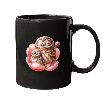 Discover Owls Sleeping In Flower Mugs