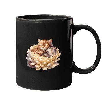 Discover Cats Sleeping In Flower Mugs