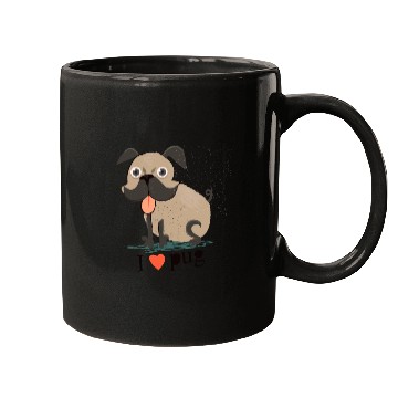 Discover I Love Pug Mugs